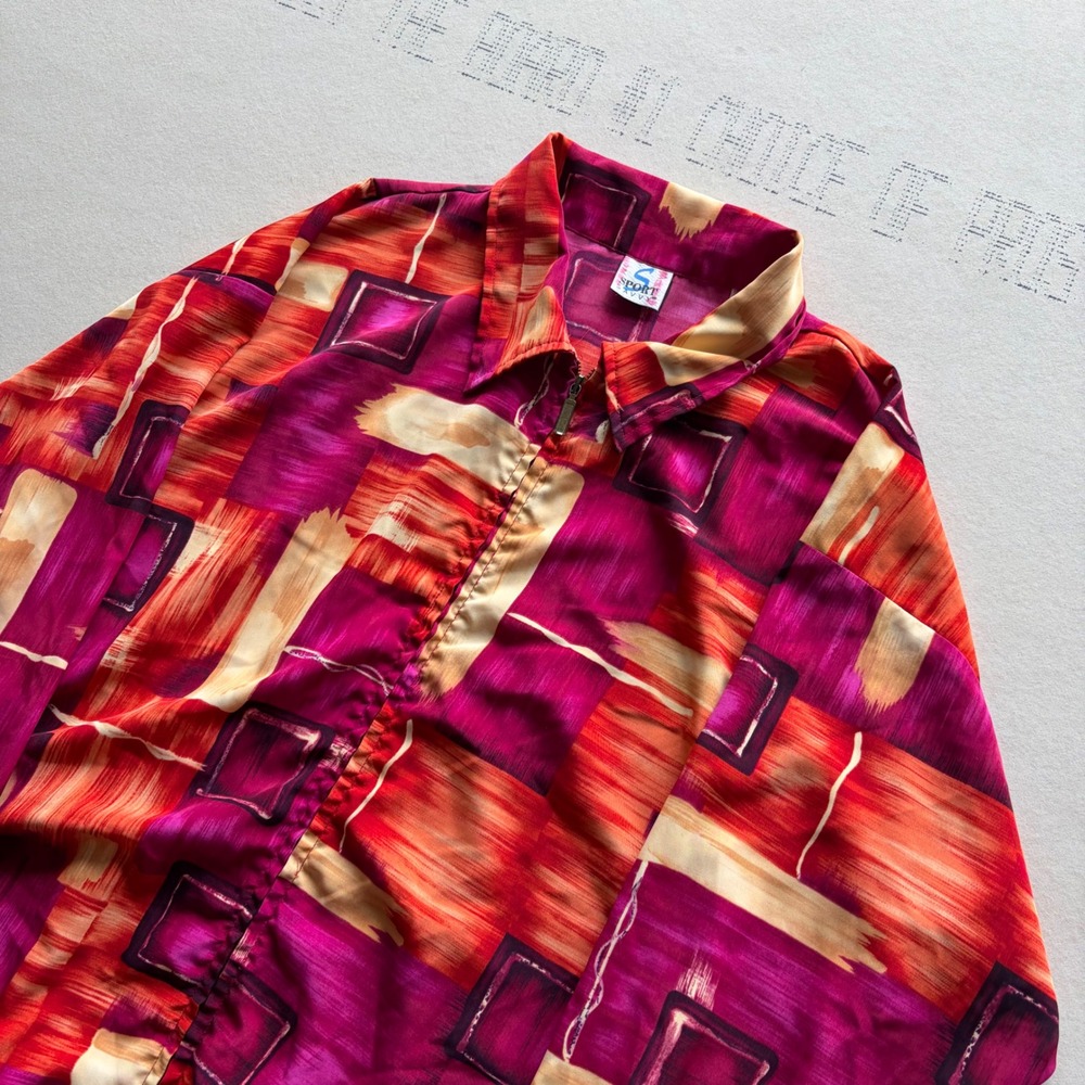 Vintage 90s Sport Savvy Abstract Windbreaker Jacket